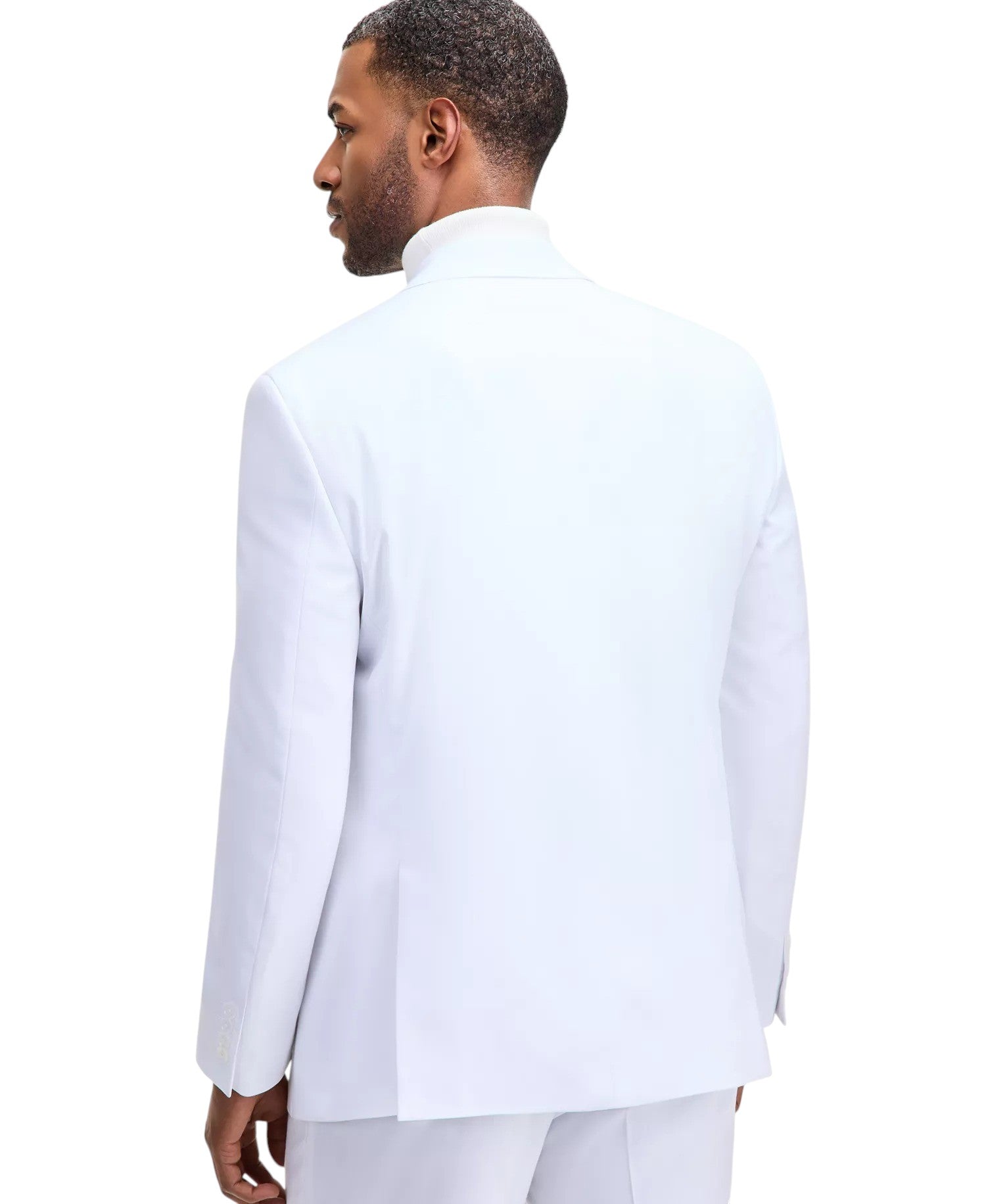 Tayion Mens Classic fit Suit Jacket Blazer 40 R White Solid