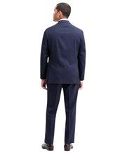 Perry Ellis Mens Modern fit 2 Piece Suit 38 R / 31 Waist Navy Blue Striped