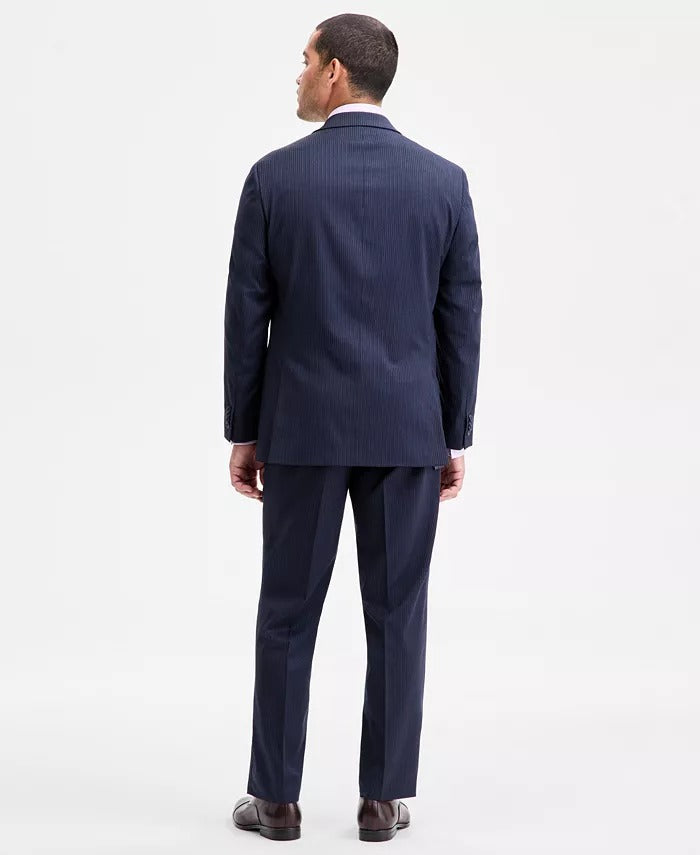 Perry Ellis Portfolio Modern fit 2 Piece Suit 40 S Pants 33 / 30 Blue Striped