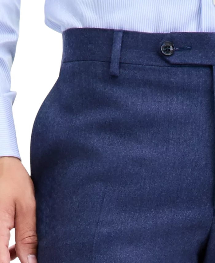 Tommy Hilfiger Mens Modern fit Wool Dress Pants 32 / 32 Blue Solid