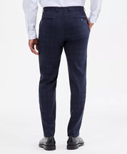 Calvin Klein Mens Slim fit Dress Pants 36 / 32 Dark Blue Plaid Wool
