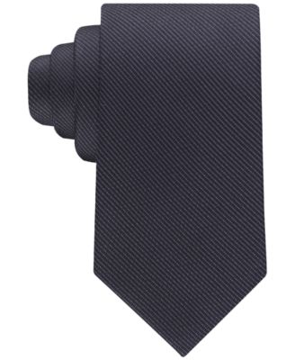 Calvin Klein Mens Reston Stripe Neck Tie Black