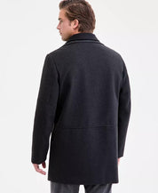 Calvin Klein Mens Classic-Fit Coleman Overcoat Coat 36 R Charcoal Grey