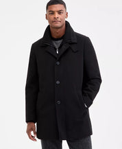 Calvin Klein Mens Classic-Fit Coleman Bib Overcoat Coat 42 R Black