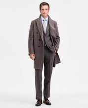 Calvin Klein Mens Classic-Fit Wool Double Breasted Overcoat Coat 42S Light Brown