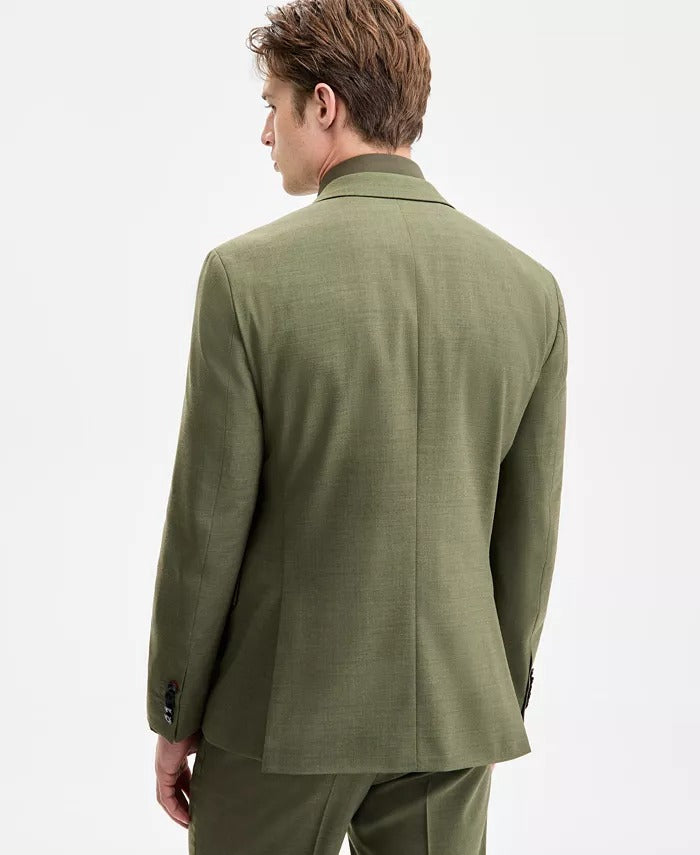Hugo Boss Mens Modern fit Suit Jacket Blazer 48 R Green Solid Stretch