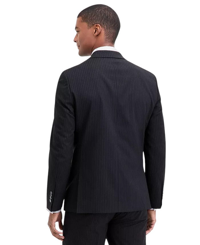 Nautica Mens Modern fit 2 Piece Suit 38 R / 32 Waist Black Striped