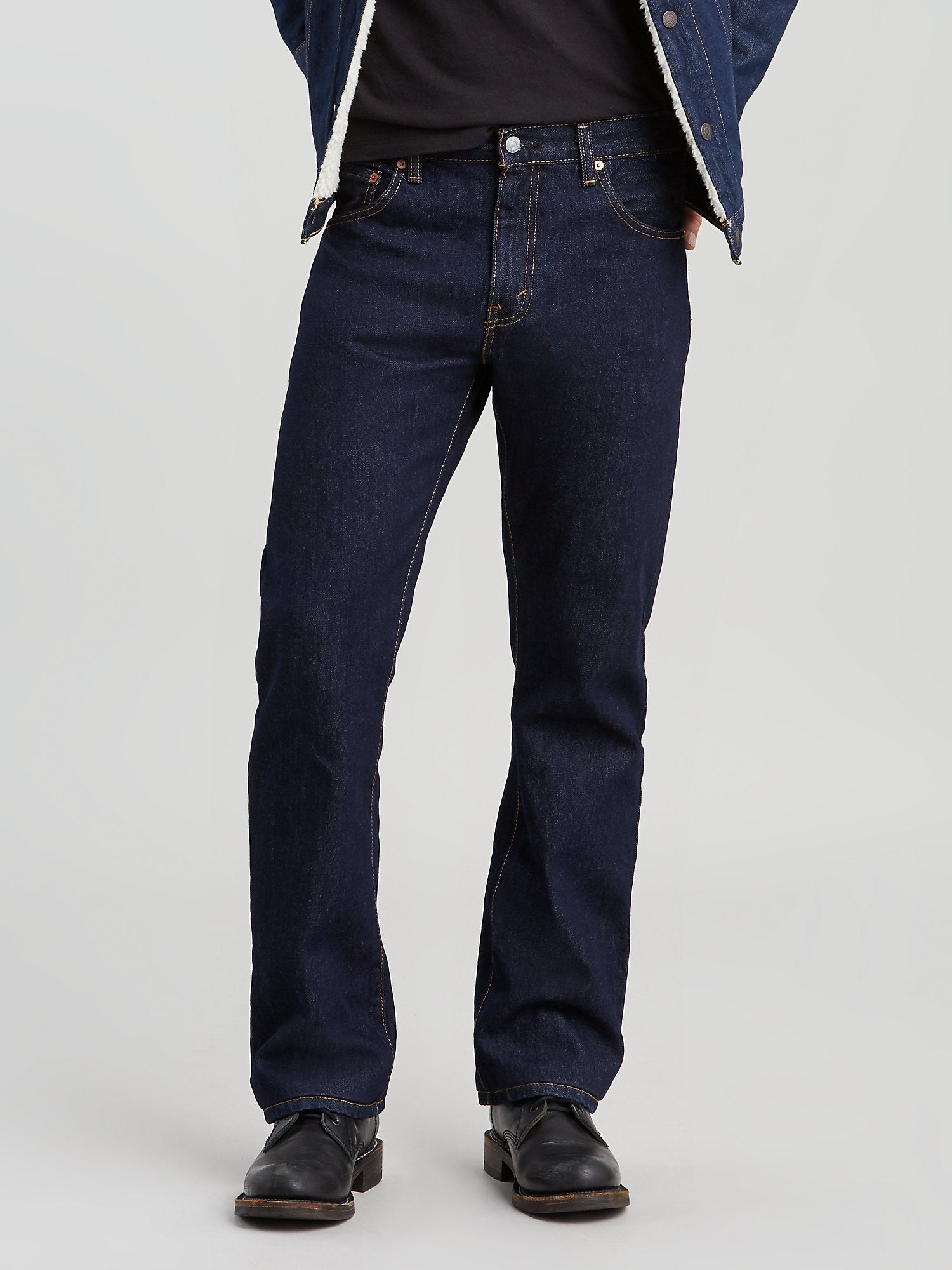 Levi's Mens 517 Boot Cut Jeans Rinse Blue 36 x 30