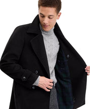 Tommy Hilfiger Mens Classic-Fit Double Breasted Peacoat Coat 38R Black