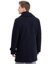 Tommy Hilfiger Mens Classic-Fit Double Breasted Peacoat Coat 38 R Navy Blue