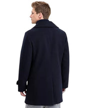 Tommy Hilfiger Mens Classic-Fit Double Breasted Peacoat Coat 44 R Navy Blue