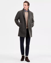 Calvin Klein Mens Prosper Slim Fit Wool Overcoat Coat 42L Hunter Green