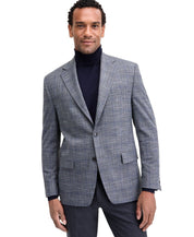 Michael Kors Mens Classic fit Sport Coat Blazer 40 R Grey Plaid Stretch