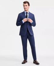 Izod Mens Classic fit 2 Piece Suit 38 R / 32 Waist Blue Solid Stretch