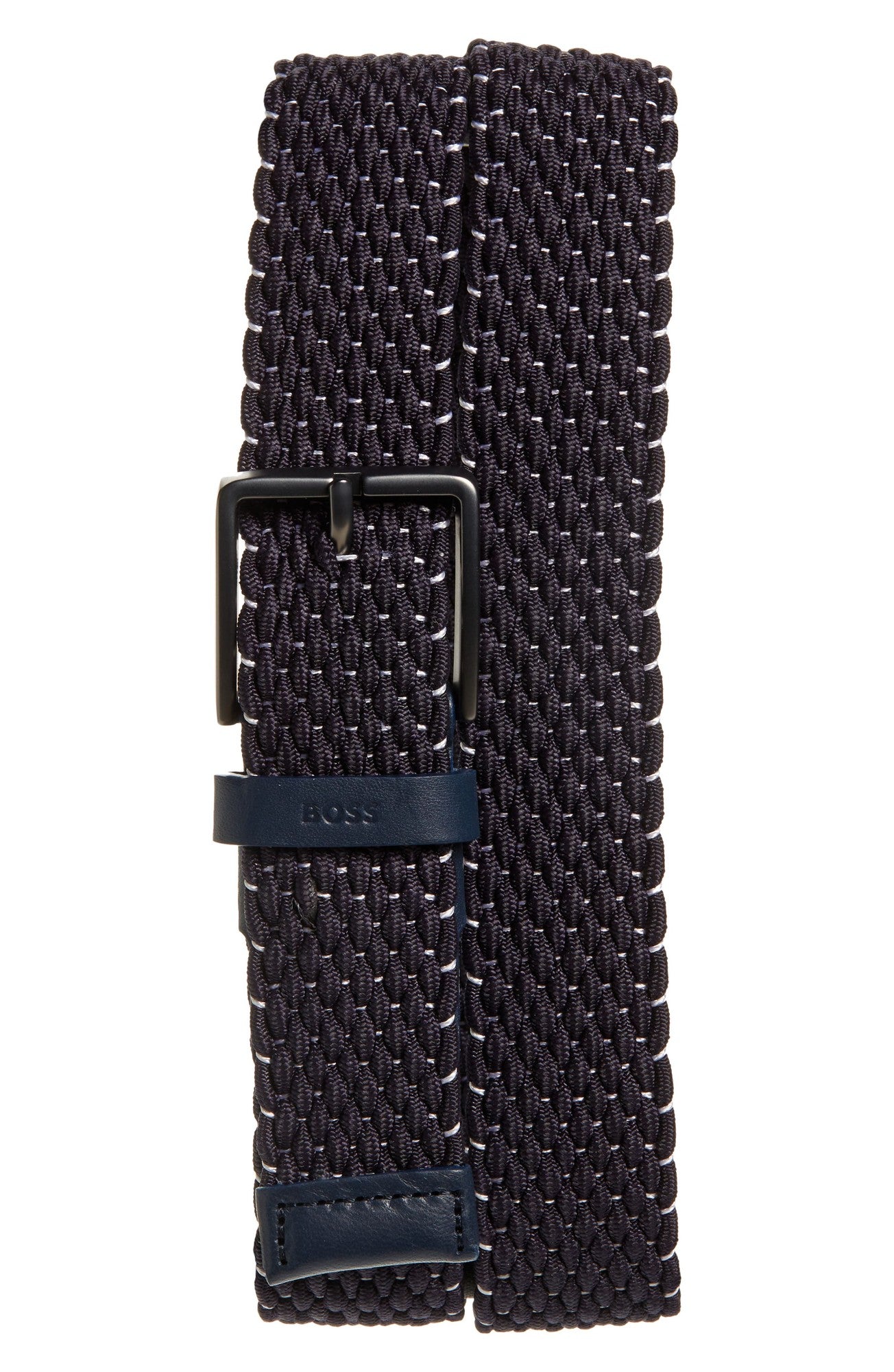 Boss Hugo Boss Men's Webbing Belt Size 42 Navy Blue