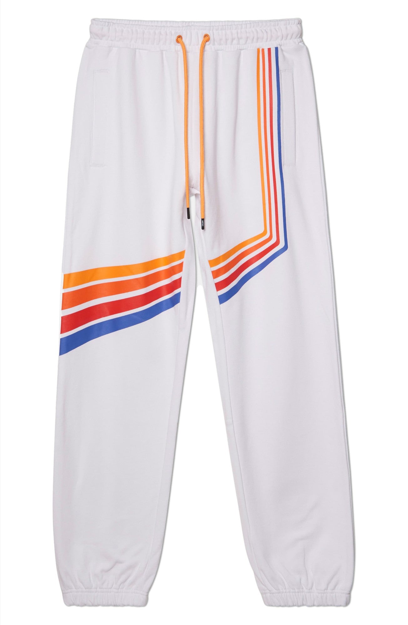 WeSC America Inc Mens Retro Stripes Jogger Sweatpants - White 2XL