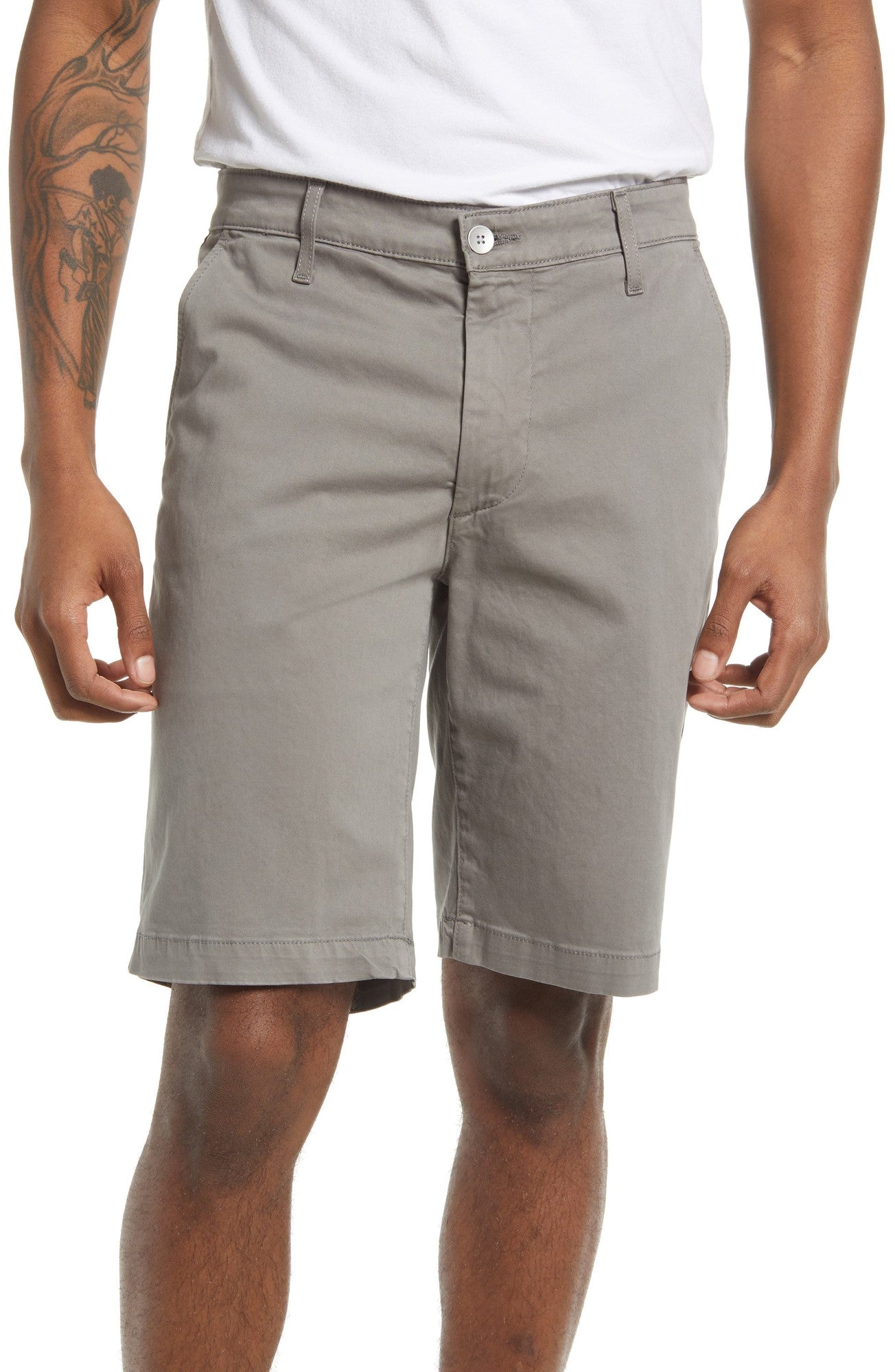 Ag Adriano Goldschmeid Mens Modern fit Chinos Shorts Size 32 Grey Solid