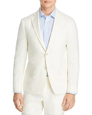 Robert Graham Mens Slim fit Suit Jacket Blazer 40 R White Solid Stretch