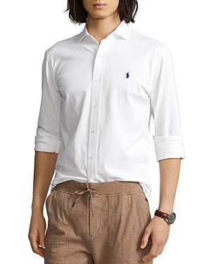 Polo Ralph Lauren Mens Long Sleeve Button Down Shirt White Medium