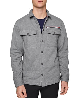 Fourlaps Men's Large Shirt Jacket Coat Shacket Light Grey Large