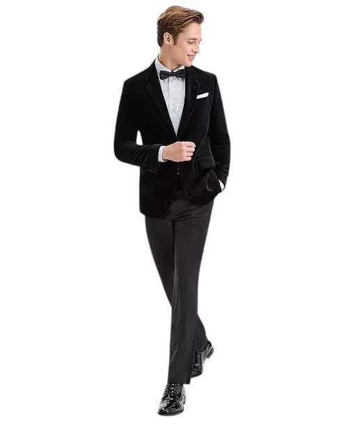 Hugo by Hugo Boss Men's Modern-Fit Seersucker Sport Coat Blazer 38S Black