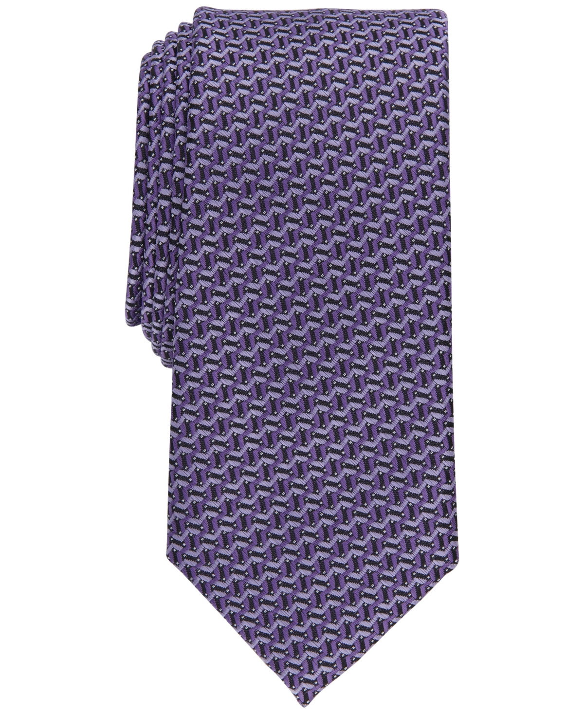Alfani Men's Slim Geo Tie  Purple Osfa Reg