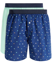 Club Room Men's 2-Pk. Underwear Nautical Flag Solid Boxer Shorts Navy Blue Large