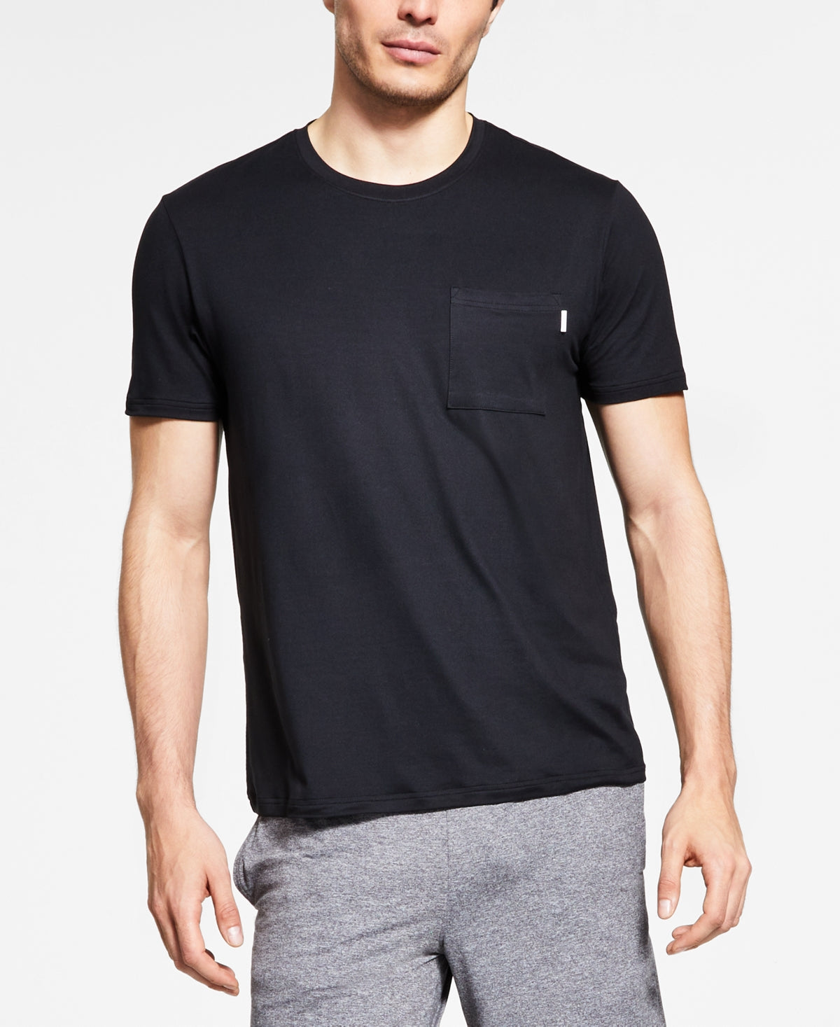 Alfani Men's Performance Pajama Short Sleeve Crewneck T Shirt Deep Black XXL