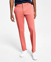 Tommy Hilfiger Mens Modern fit Dress Pants 38 / 32 Light Red Solid
