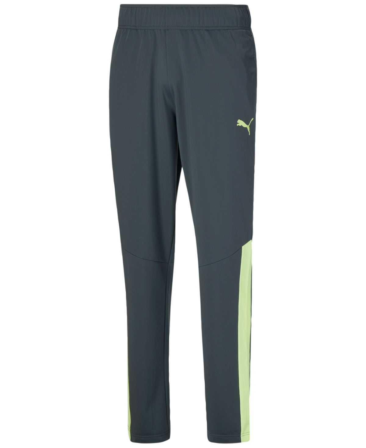Puma Men's Contrast Panel Pants Grey Green Sweatpants  Medium