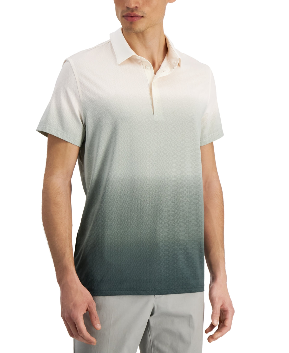 Alfani Men's Ombre Polo  Green Size Small
