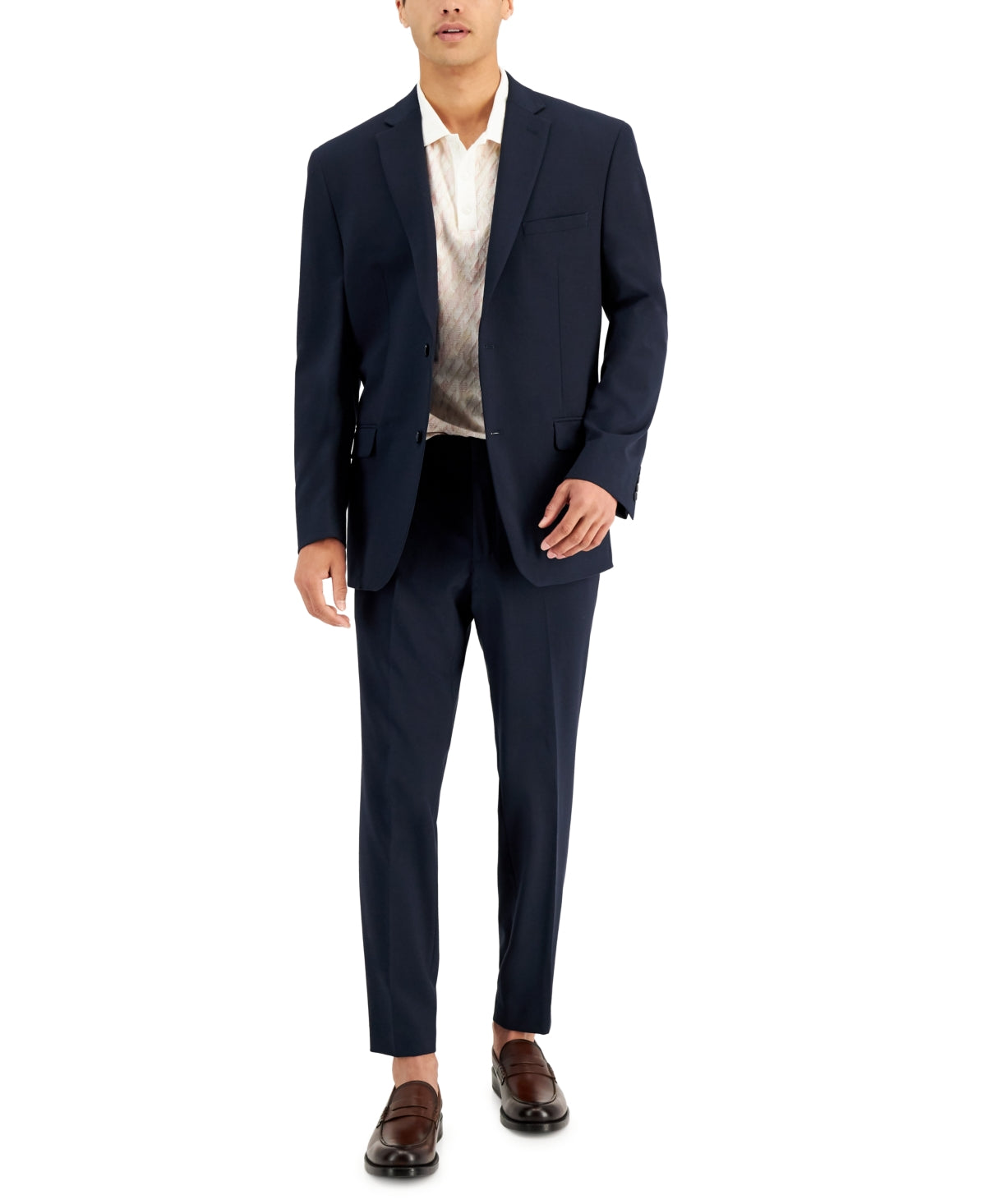 Marc New York Mens Modern fit 2 Piece Tuxedo Suit 40 R / 33 Waist Blue Solid