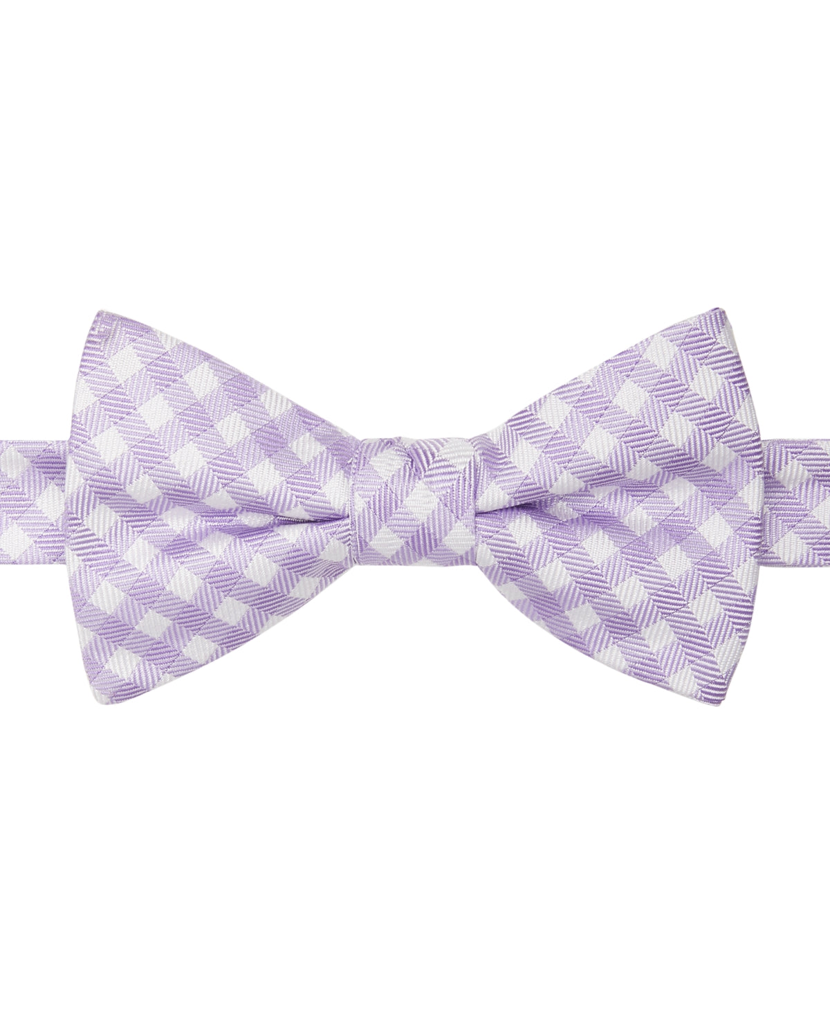 Tommy Hilfiger Men's Purple Gingham Bow Tie Osfa Reg