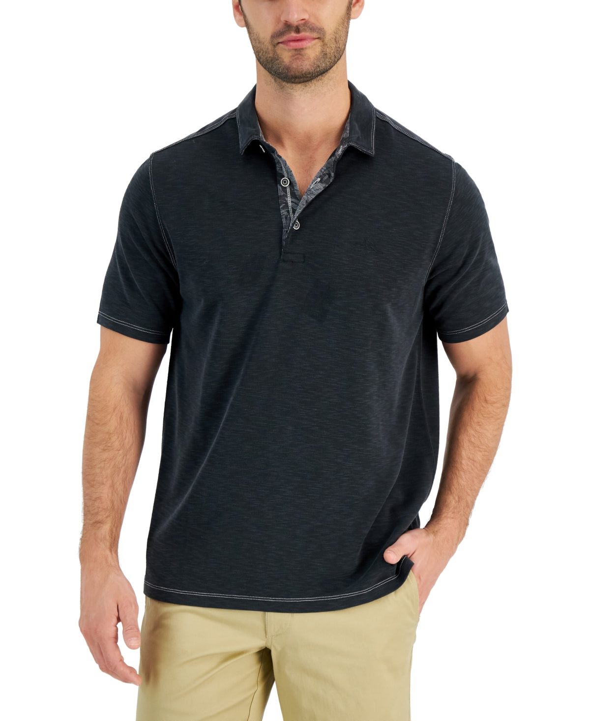 Tommy Bahama Men's Palmetto Paradise Polo Shirt  Black Size Small