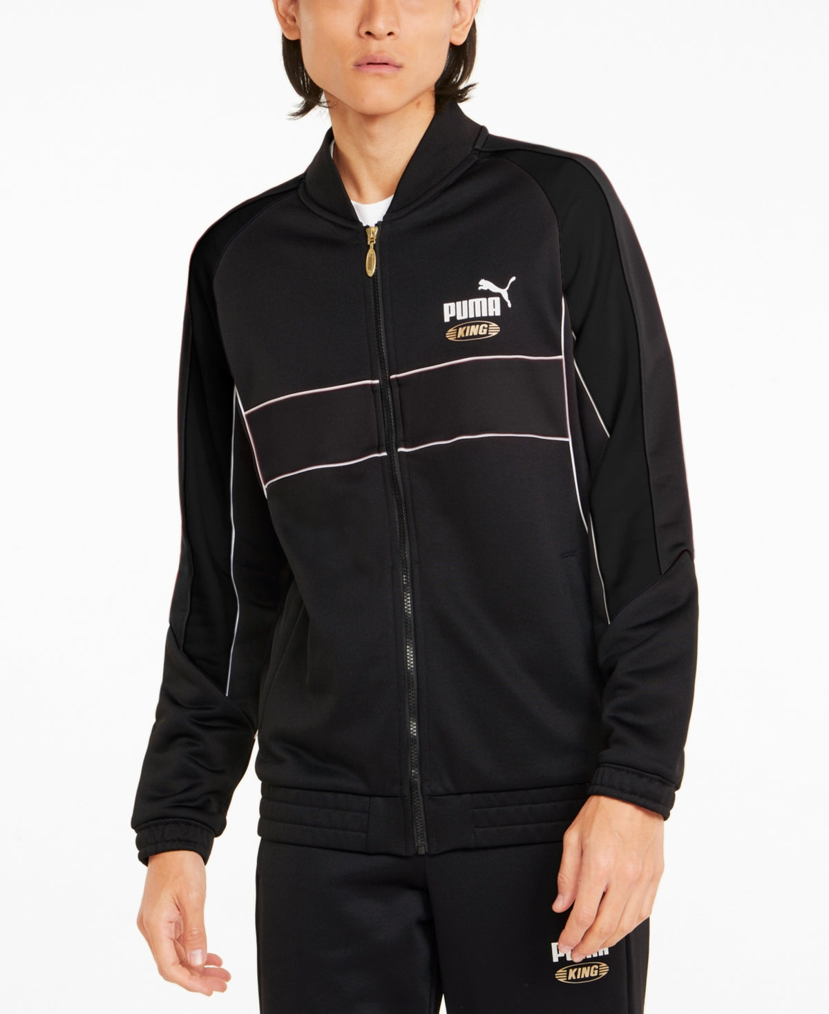Puma Men's King Soccer Full Zip Track Jacket Large Black