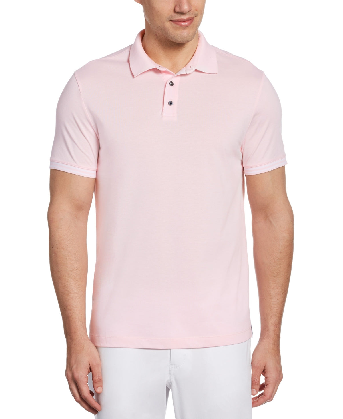 Perry Ellis Mens Pink Icon Short Sleeve Polo Shirt XXL