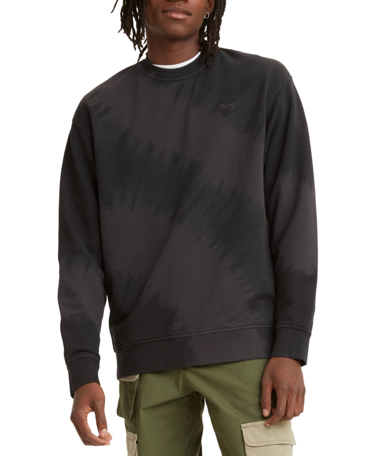 Levi's Men's Seasonal Crew Neck Sweatshirt Xxl Black Grey
