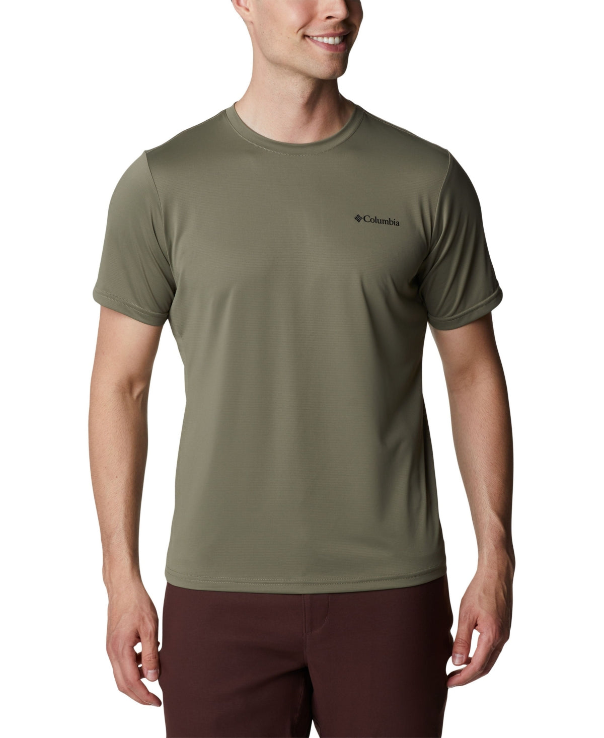 Columbia Men's Hike Moisture Wicking Short Sleeve T Shirt Green Large