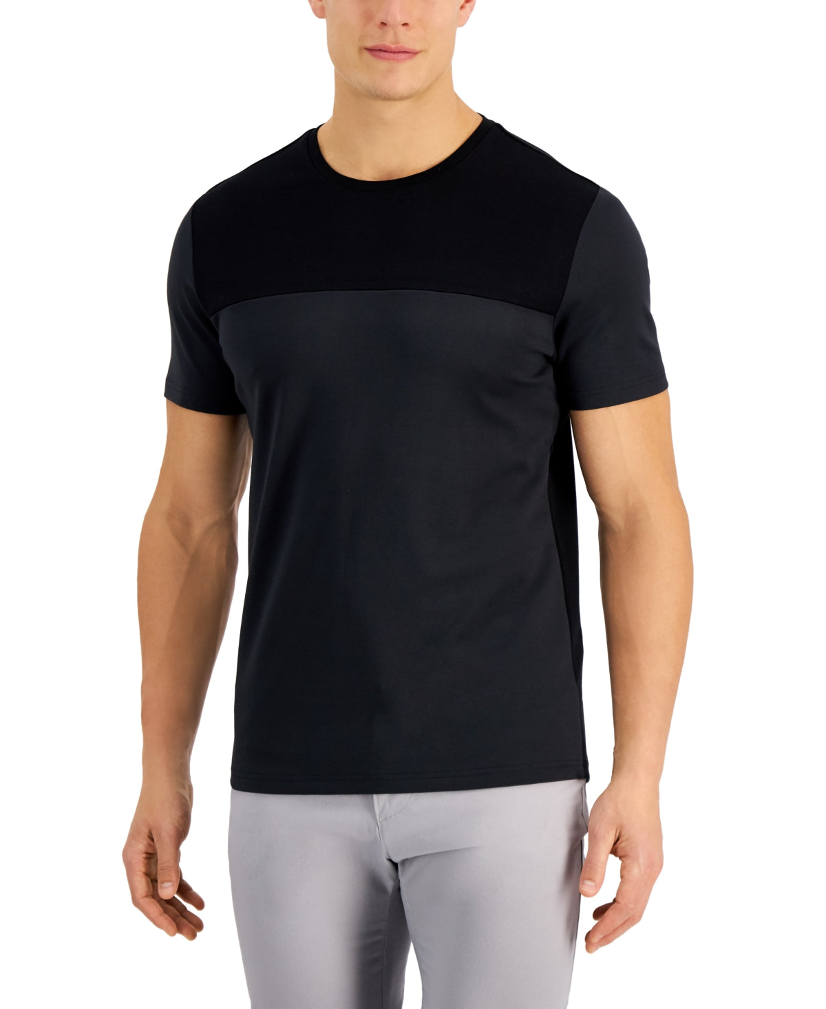 Alfani Men's Colorblocked T shirt Black Xl