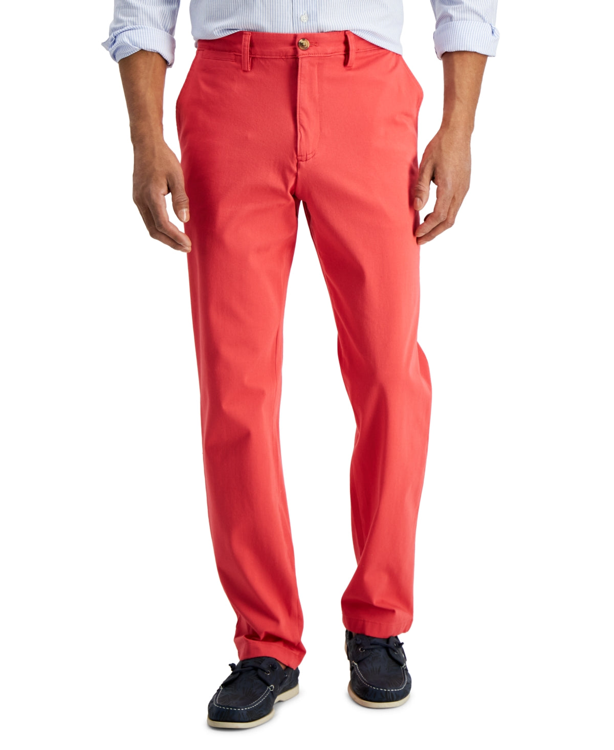 Club Room Men's Four Way Stretch Dress Pants Retro Red 34 x 32