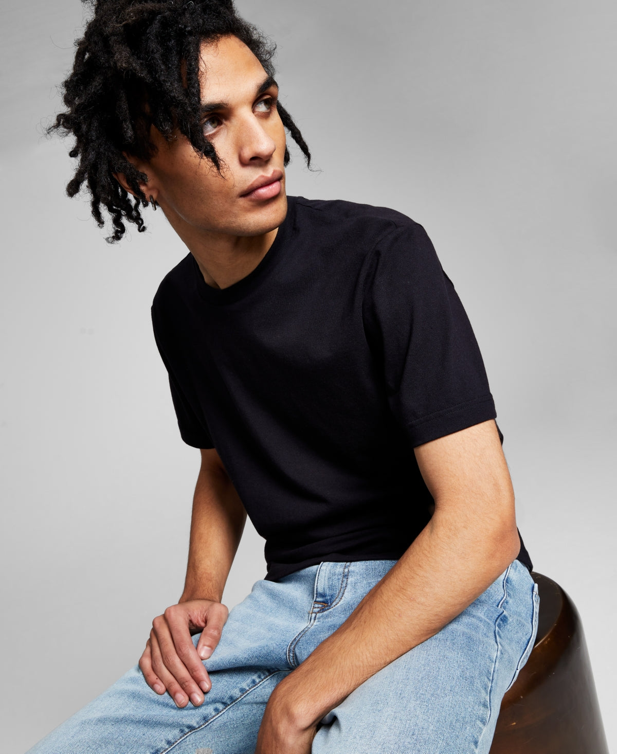 And Now This Mens Basic T shirt Black Medium