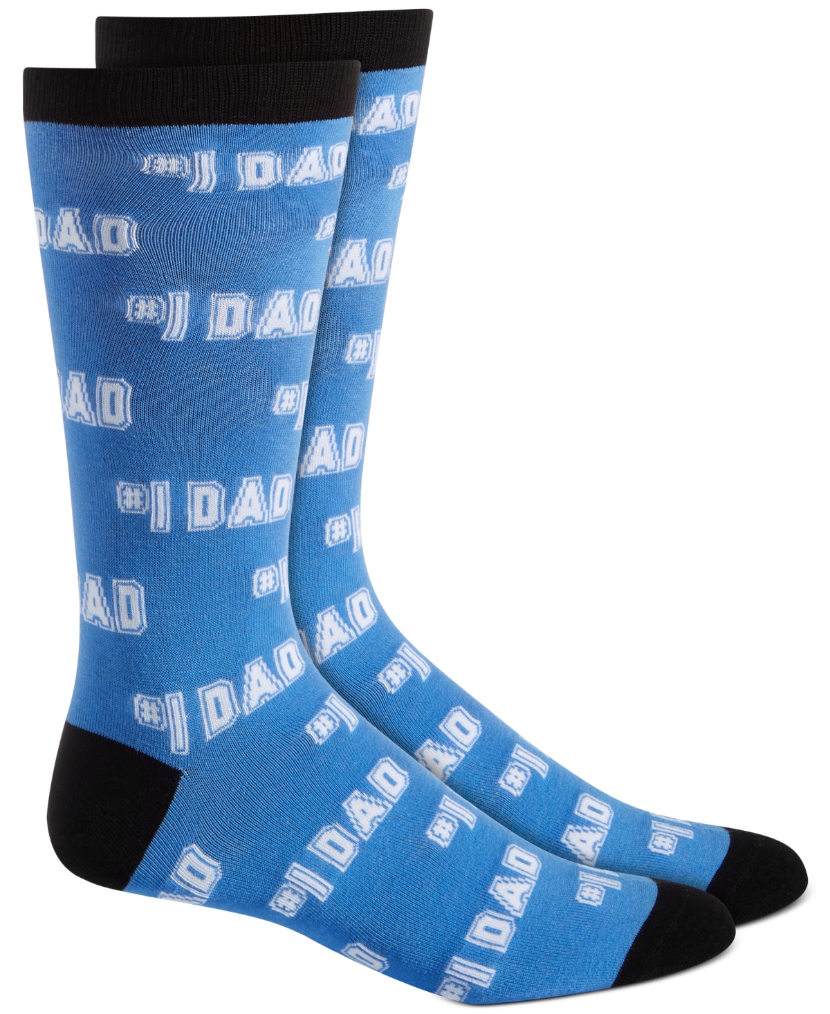 Club Room Men's #1 Dad Crew Socks Blue One Size
