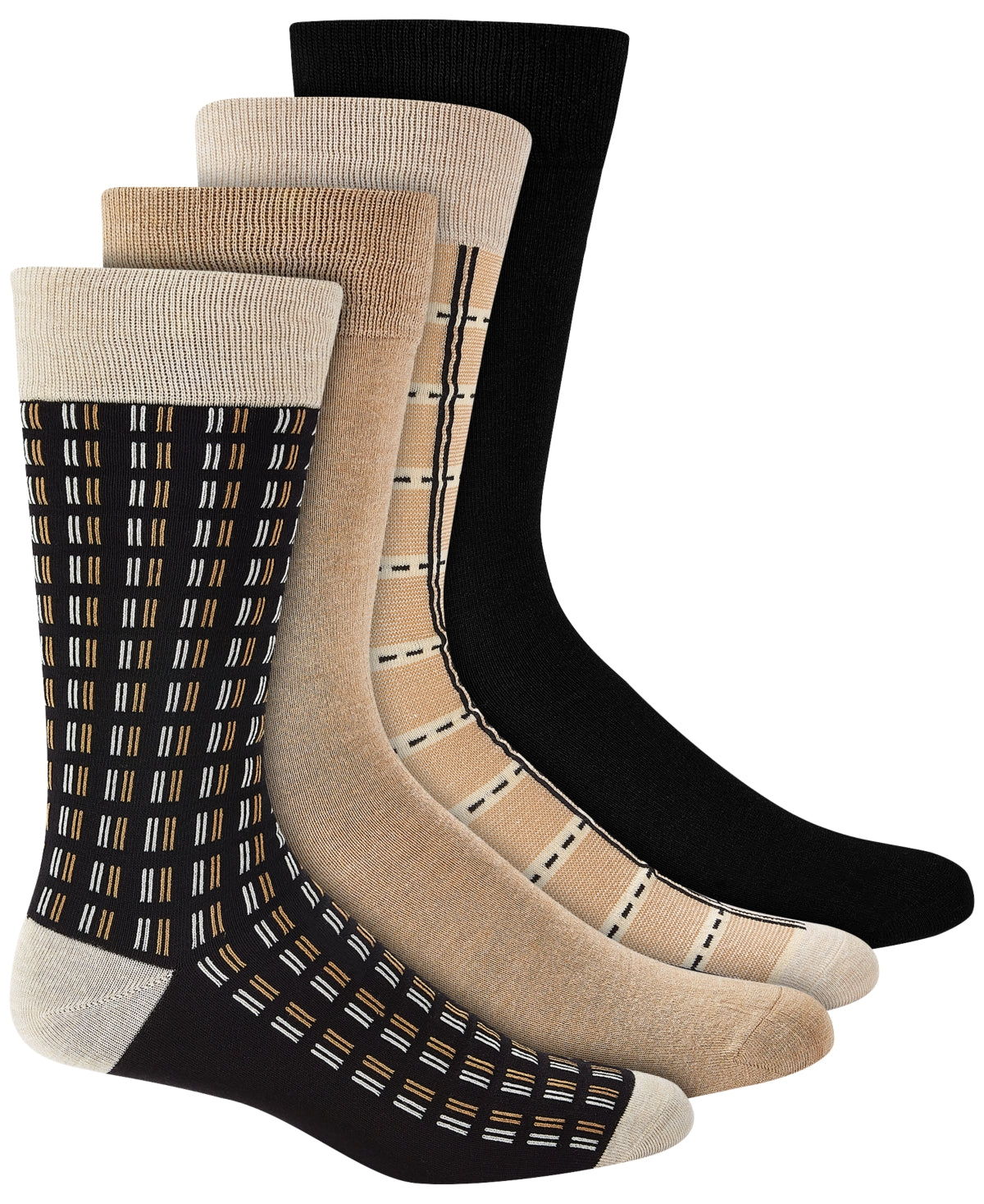 Alfani Mens 4 pk. Crew Socks Tan ONE SIZE