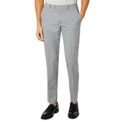 Bar III Men's Slim-Fit Dress Pants  Grey Check 33 x 32