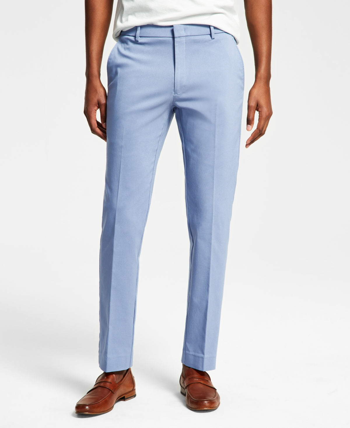 Tommy Hilfiger Mens Modern fit Dress Pants 30 / 30 Mid Blue Solid