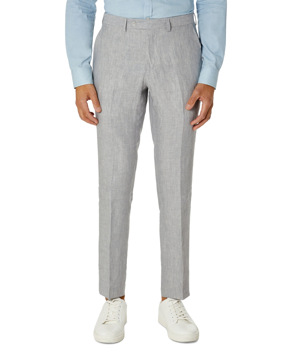 Tommy Hilfiger Mens Modern fit Dress Pants 38 / 30 Grey Solid Stretch