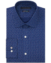 Tommy Hilfiger Men's Flex Slim Fit Dress Shirt Blue Red Multi 15.5 34 35