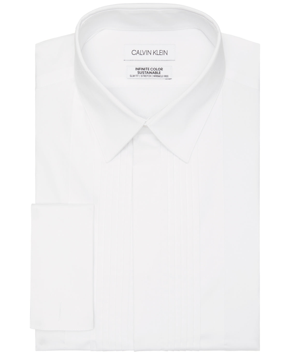 Calvin Klein Mens Regular fit Dress Shirt Medium 15-15.5 34-35 White Solid