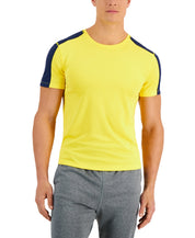 ID Ideology Men's Birdseye Training Short Sleeve T-Shirt Lemon Navy Large