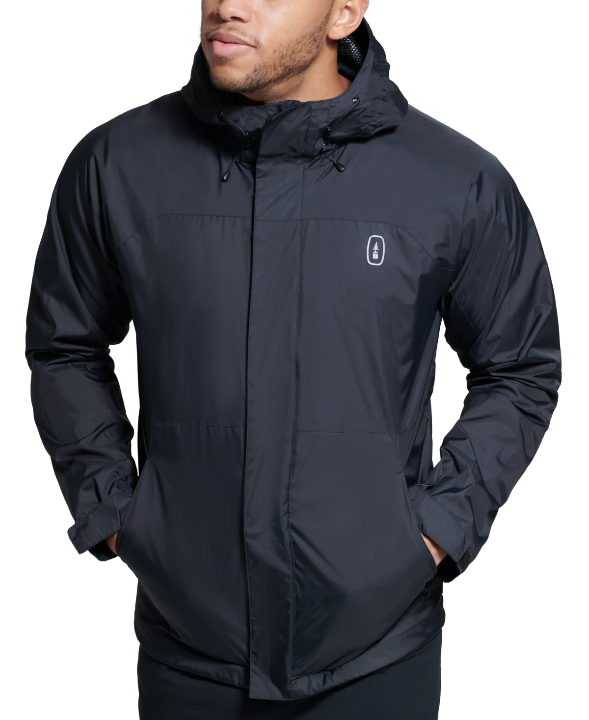 Bass Outdoor Men's Firebird Rain Tech Jacket Black Medium
